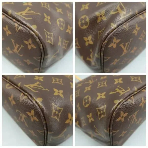 100% Authentic Louis Vuitton Neverfull Brown&Green MM W/P Monogram Shoulder Bag - Picture 8 of 12